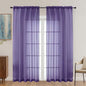 Purple Sheer Curtains 72 Inches Long 2 Panels by OVZME