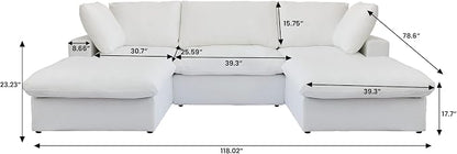 Cloud Modular Sectional Sofa Couch, U Shaped Couch 5 Seater - Image 2