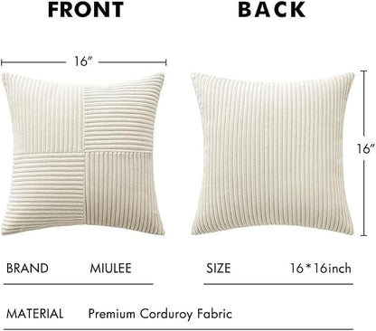 MIULEE Cream White Decorative Throw Pillow Covers - Image 7