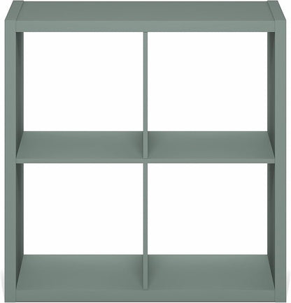 Furinno Cubicle Book Shelf, 4-Cube Bookshelf, Extra Thick Frame Reversible - Image 8