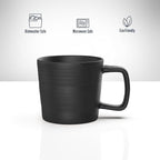 Pour Over Drip Coffee Maker Gift Set with Two Coffee Mugs, Non-Electric Pour Over Coffee Dripper, Easy Manual Brew Maker, Dishwasher and Microwave Safe, Filters not included (Black)