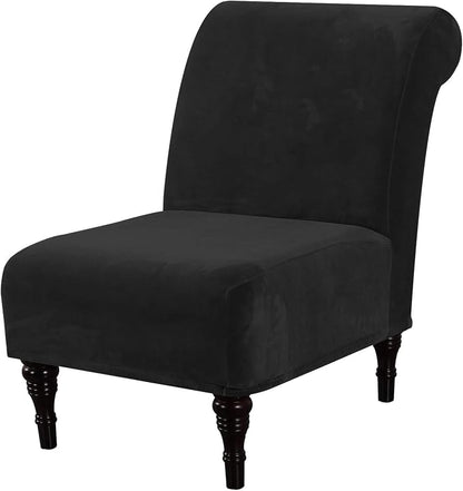 H.VERSAILTEX Armless Accent Chair Covers Thick Velvet Armless Chair Slipcovers by HVERSAILTEX