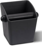 Coffee Knock Box Shock-Absorbent Durable Barista Style Knock Box With Removable Knock Bar and Non-Slip Base Gift (Square Coffee Knock Box)