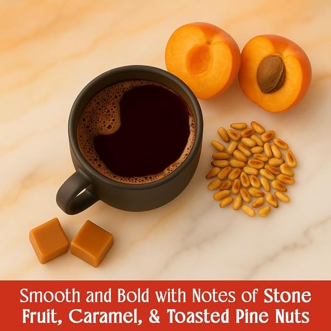 Ethiopia Yirgacheffe Coffee Beans, Medium-Light Roast Ethiopian Coffee Beans with Stone Fruit, Caramel & Toasted Pine Nuts, Flavored Single Origin 12oz Bag, Perfect Festive Gift