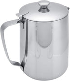 Stainless Steel Milk Frothing Pitcher, Stainless Steel Coffee Cup Mug Milk Frothing Pitcher Jug with Lid for Latte Coffee Art for Office Kitchen with handle(1500ML)