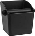 Large Square Knock Box Shock-absorbent Knock Box Espresso with Removable Knock Bar and Non-Slip Base Espresso Accessories for Home/Office (Large Black Knock Box)