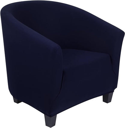 SearchI Club Chair Slipcover Stretch Barrel Chair Covers Solid Color Tub Chair by SearchI