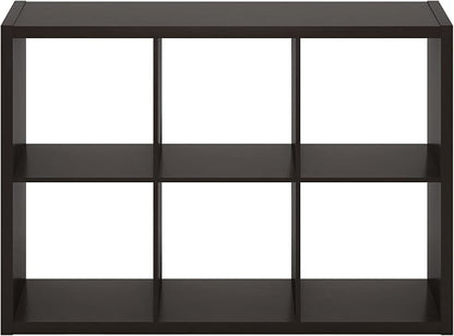 Furinno Cubicle Book Shelf, 6-Cube Bookshelf, Extra Thick Frame Horizontally & - Image 13