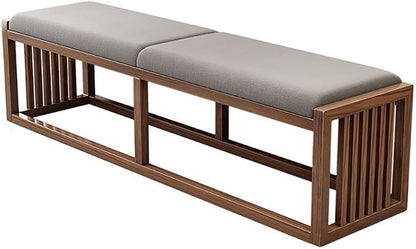 Modern Decor Bench Solid Wood New Chinese Style Bed End Stool Shoe Bench by Unknown