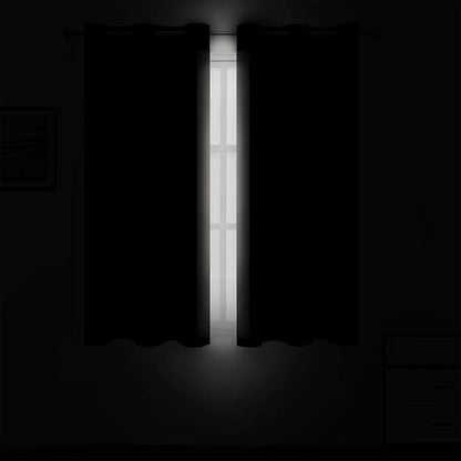 Light Beige Blackout Curtains 42 x 54 Inch Length Set of 2 Panels Grommet - Image 3