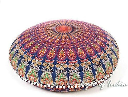 Mandala Floor Pillow Cover Meditation Cushion Seating Throw Hippie Round - Image 5
