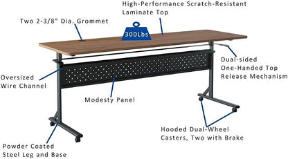 Lorell Shift 2.0 Flip & Nesting Mobile Table - Image 7