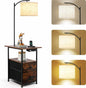PESRAE Floor Lamp with Table & 2 Drawers, End Table with 3 Color Temperature by PESRAE