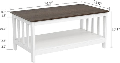ChooChoo Farmhouse Coffee Table, 40 Inch - Image 2