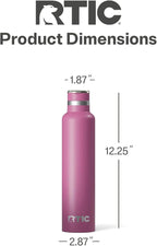 RTIC 26oz Journey Bottle Metal Stainless Steel Vacuum Insulated, BPA Free, Reusable, for Water, Hot and Cold Drinks, Travel, Sports, Camping, Orchid