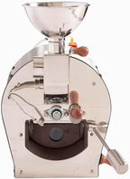 Kaldi Fortis Coffee Roaster with Accessories, 600g Batch, Gas burner is required. (Semi-Convective Type, Dual Data Logger Thermometer)