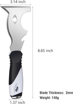 Mister Rui Paint Scraper, 3 Pack Multi Use Paint Tools Putty Knife 10 in 1, Paint Scraper Tools for Painting, Metal Scraper with Hammer End, Taping Knife, Spackle Tool
