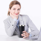 30oz Tumbler Stainless Steel Double Wall Travel Mug with Lids, Vacuum Insulated Bulk Tumblers Coffe Cup for Home, Office, Outdoor Suitable for Vehicle Cup Holders(Set of 8, Navy)