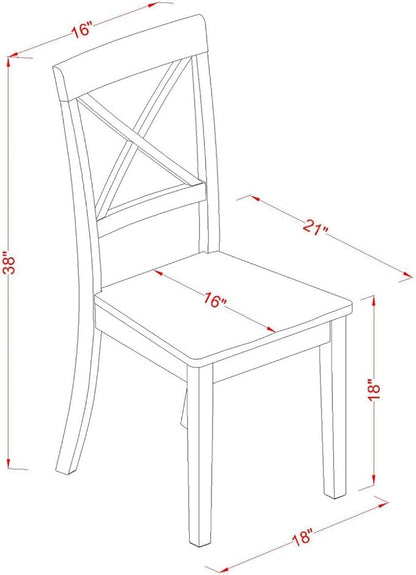 East West Furniture BOC-CAP-LC Boston Dining Chairs - Image 3