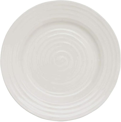 Portmeirion Sophie Conran Salad Plate Set of 4-8 Inch Fine Porcelain Round Dinnerware, White Dish for Casual Dining, Serving & Entertaining - Dishwasher, Microwave, Freezer & Oven Safe