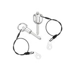 uxcell 2 Pcs Quick Release Pin, 1/4" x 0.8" Silver Stainless Steel Ball Locking Pin with Wire for Audio Bimini Top Marine