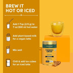 VAHDAM, Golden Milk Powder/Turmeric Ginger Latte Mix (100g, 40 Cups) Caffeine-Free | Powerful Curcumin, Turmeric Powder & Ginger | Brew Hot/Iced Tea