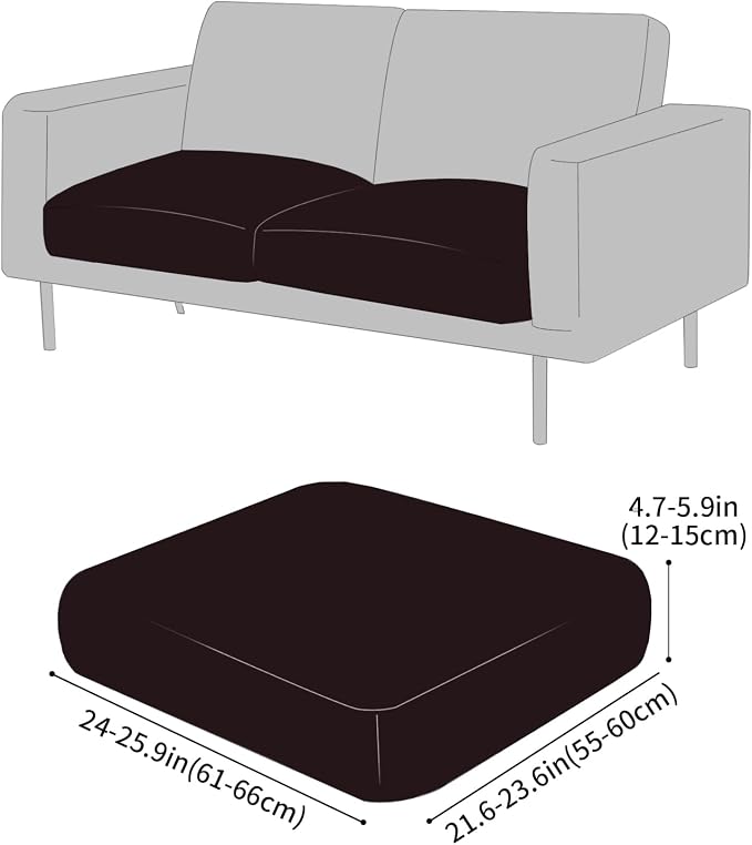 Fuloon Faux Leather Couch Cushion Slipcover, Waterproof Stretch Covers - Image 3