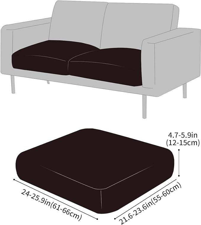Fuloon Faux Leather Couch Cushion Slipcover, Waterproof Stretch Covers - Image 5