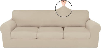 HunnmingRe Sofa Covers for 3 Cushion Couch Stretch Sofa and Loveseat Covers Set by HunnmingRe