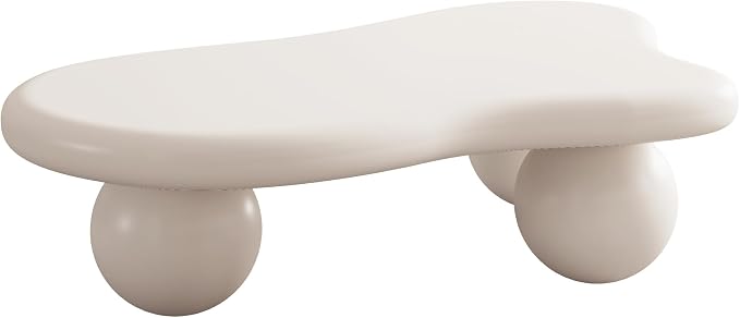 47.2" Cloud Coffee Table for Living Room Irregular Coffee Table Modern Low - Image 8