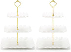 Coitak Plastic Cupcake Stands, 3 Tier Cupcake Stand, Dessert Tower Tray for Tea Party, Baby Shower and Wedding (2 Pack)