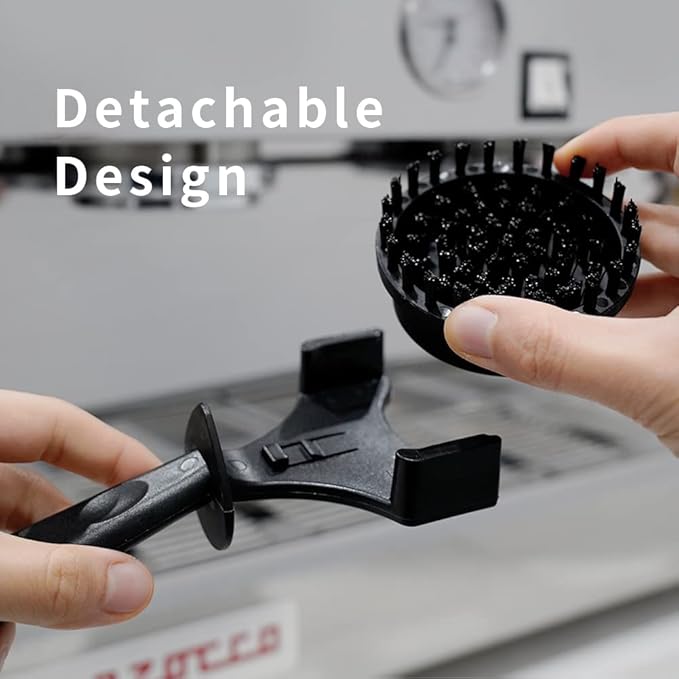 Espresso Coffee Machine Cleaning Brush Espresso Group Head Brush Detachable Nylon Bristles Espresso Machine Cleaning Bristle for 58mm Grouphead