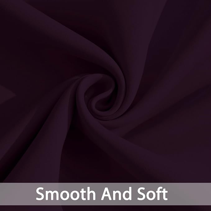 Yakamok Room Darkening Curtains 52x84 inch Length Dark Purple-Living Room | 2 - Image 5