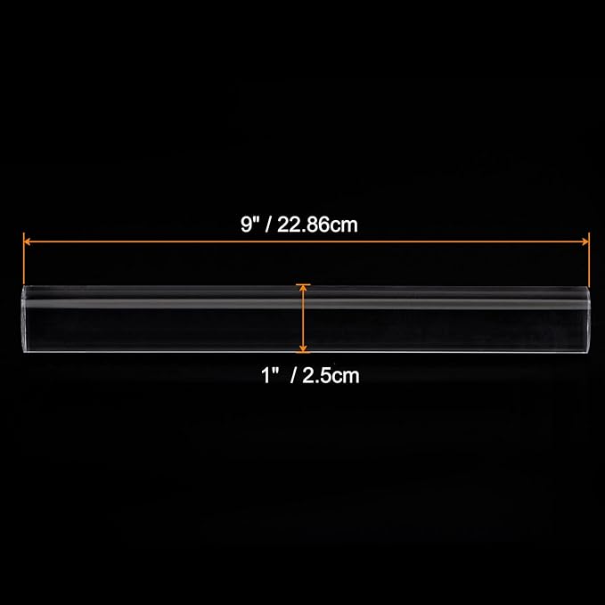 HARFINGTON Acrylic Clay Roller 9 Inch x 1 Inch Solid Non-Stick Plastic Round Tube Roller Polymer Clay Rod Fondant Rolling Pin for Shaping, Sculpting, Modeling DIY Crafts, Transparent