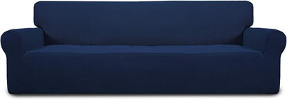 Easy-Going Stretch 4 Seater Oversized Sofa Couch Cover Navy | 1-Piece Extra by Easy-Going