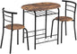VINGLI 3 Piece Dining Set, Small Kitchen Table Set by VINGLI