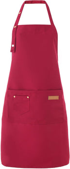 Tosewever Art Aprons for Women Painting Pottery Baking, Mens Buckle Straps Kitchen Apron with Pockets for Chef Cooking