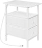 HOOBRO End Table with Charging Station, Narrow Side Table, Nightstand with 2 by HOOBRO