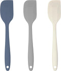 3 Pcs Colorful Silicone Spatula Set, Heat Resistant Rubber Kitchen and Baking Utensils for Non-Stick Cookware with Flexible Edges and Soft Touch Handles