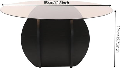 Round Glass Coffee Table for Living Room - Image 3