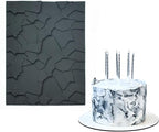 mostsom Fondant Silicone Mold for Cake Decoration Cake Border Stone Patter Impression Mat Fondant Embossing Stencil for DIY Cookies, Cupcakes, Chocolate, Clay – Reusable, Flexible (E_ Stone Patter)