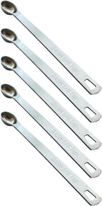 5PCS 1/8 Teaspoon(1/8tsp, 0.625 ml, Dash) Single Tiny Measuring Spoon, Small Individual Stainless Steel Measure Spoons Only