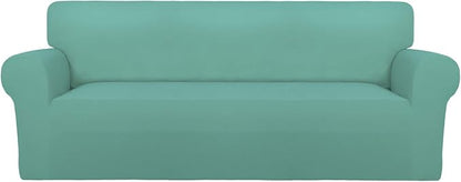 PureFit Stretch Couch Covers for Sofa Large Sofa Slipcovers Cyan | 1-Piece Sofa by PureFit