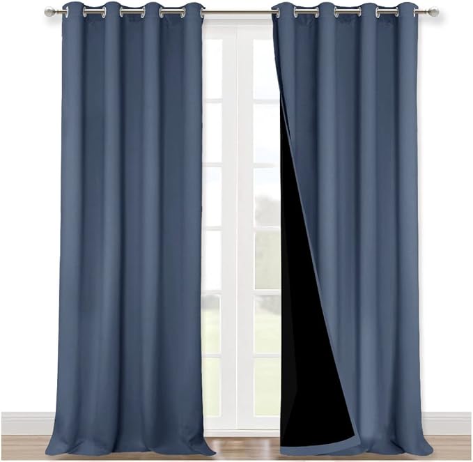 NICETOWN Room Warming Curtains, 100% Sun Blocking Curtains, Sound Proof Drapes by NICETOWN