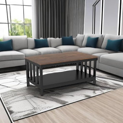ChooChoo Farmhouse Coffee Table, 40 Inch - Image 6