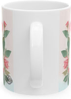 11 OZ Novelty Coffee Mugs - Christmas Gift (Rose Flower Theme)