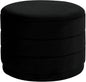 23" Upholstered Round Velvet Ottoman by CAIPINFUL