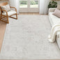 6x9 Area Rugs Living Room: Bedroom Washable Carpet Neutral Cream | Large by Luxturiy