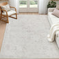 5x7 Area Rugs Living Room: Bedroom Washable Carpet Neutral Cream | Large by Luxturiy