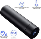 Water Bottle with LED Temperature Display,Double Walled Vacuum Insulated Water Bottle,Stainless Steel Sports AutomotiveTravel Mug,BPA-free Leak Proof Keep Cold and Keep Warm 12H